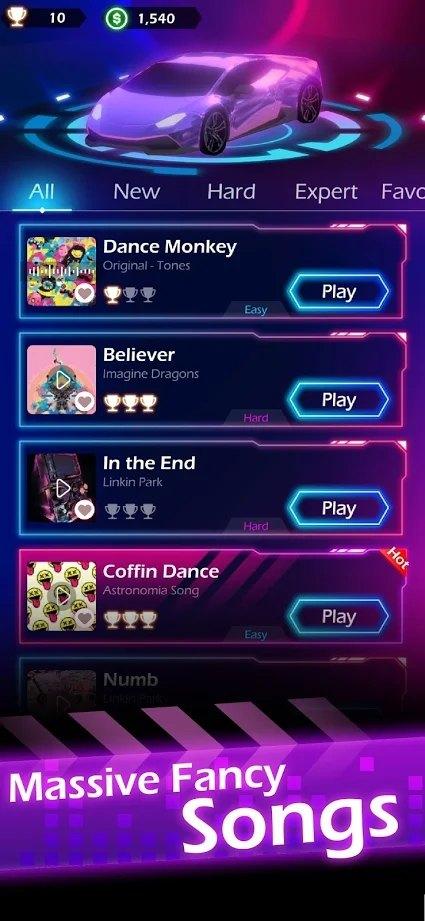 Beat Racing(节奏赛车无限金币版) 1.5.3全部歌曲解锁版截图0