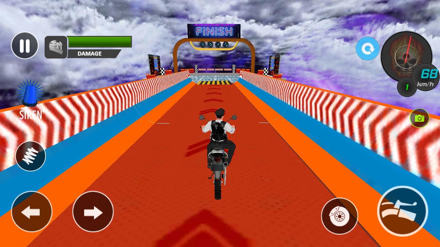 Police Bike Mega Ramp Stunts(警车超级斜坡特技全解锁版) 2.1安卓版截图2