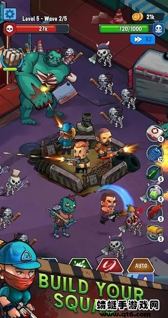 闲置僵尸城防破解版无限金币版 1.0安卓版截图0