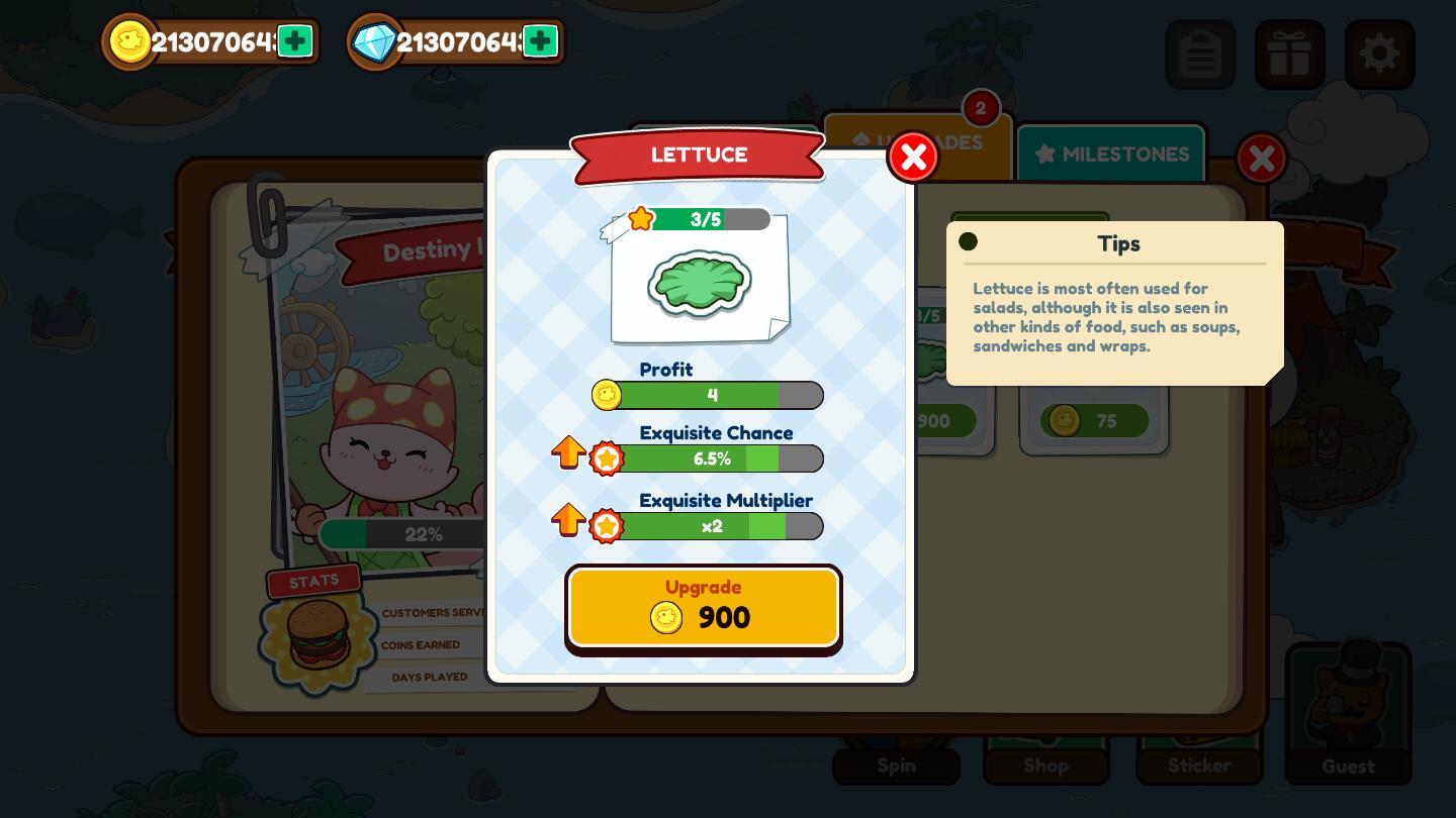 汉堡猫无限金币钻石版(Burger Cats) 0.3.16最新版