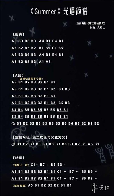 原神summer琴谱怎么弹原神summer琴谱_