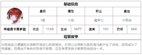 第七史诗传道者卡麦萝兹怎么样 第七史诗三星英雄传道者卡麦萝兹介绍_
