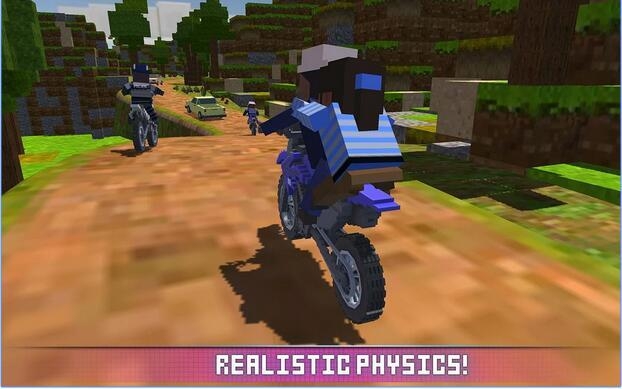 块状摩托车SIM 2017:Blocky Moto Bike SIM 2017(块状摩托车2020)截图3
