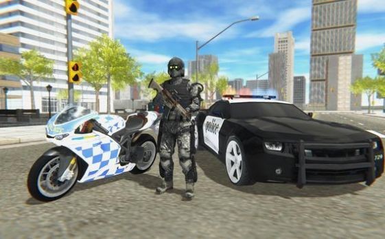 骑着摩托车的警察截图2