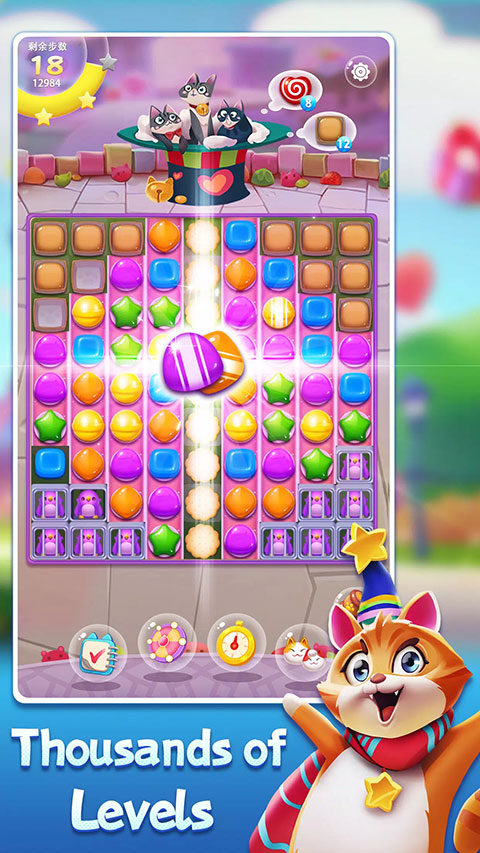 开心糖果猫2023新版消消乐(Candy Cat)截图2