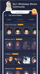 Top Anime Stickers截图0
