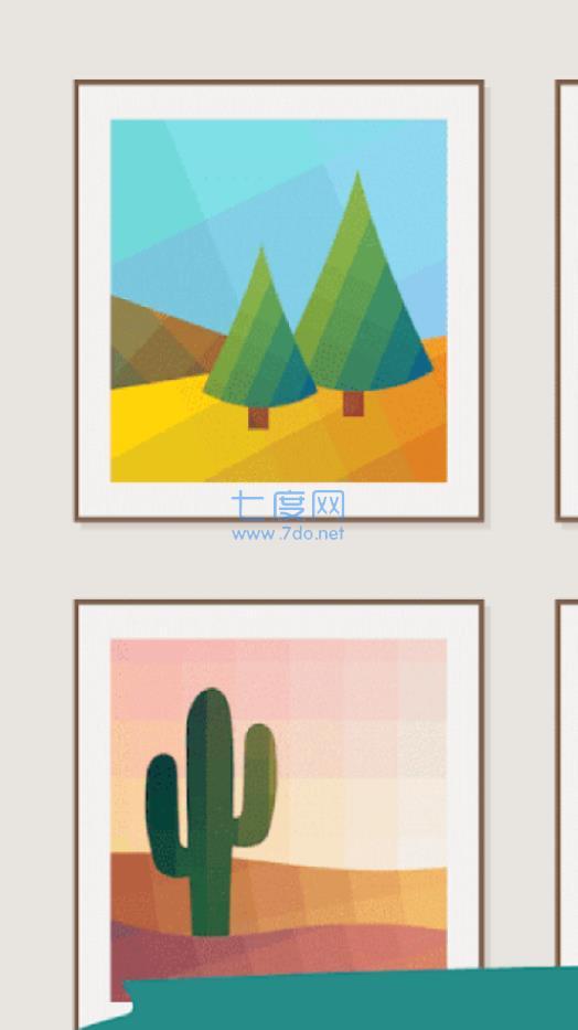 色彩画廊益智拼图游戏