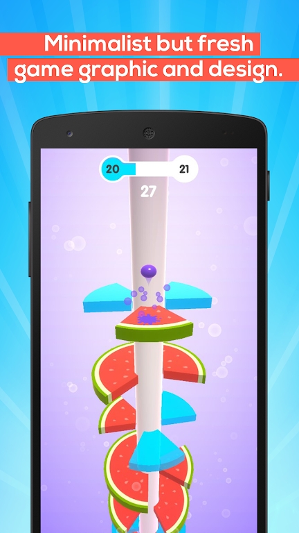 水果旋滑梯游戏安卓版（Fruity Heliz Jump）图片1