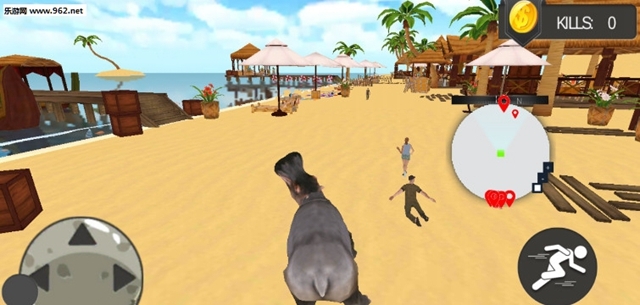 Angry Hippo Attack Simulator-City & Beach Attack(愤怒的河马)截图2