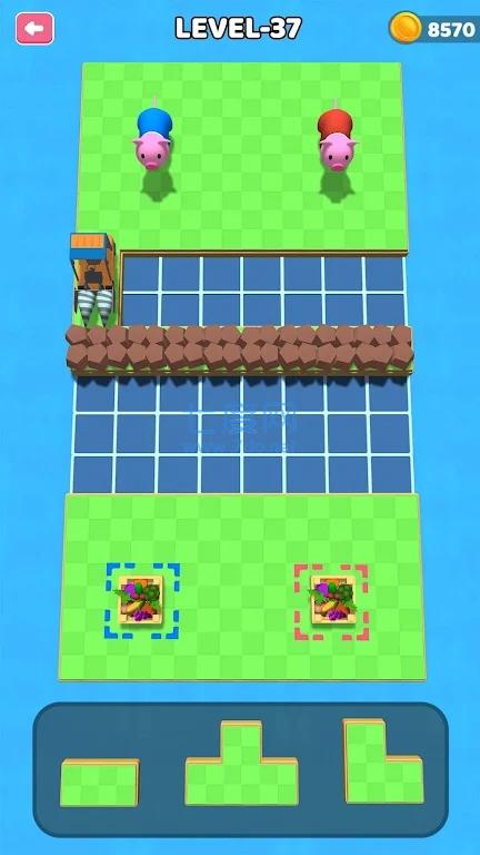 小猪奔跑拼图PigRush SolitairePuzzle截图1