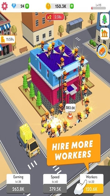 Idle Construction 3D(放置包工头3D)截图0