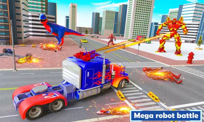 龙机器人卡车变换游戏中文版（Flying Dragon Army Truck）图片1