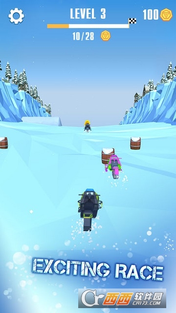 雪地摩托比赛(Flippy Snowmobile Race)