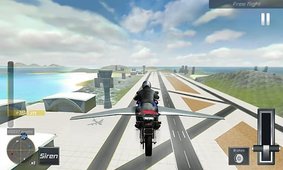 Flying Police Bike Simulator(警方飞行模拟器自行车)截图1