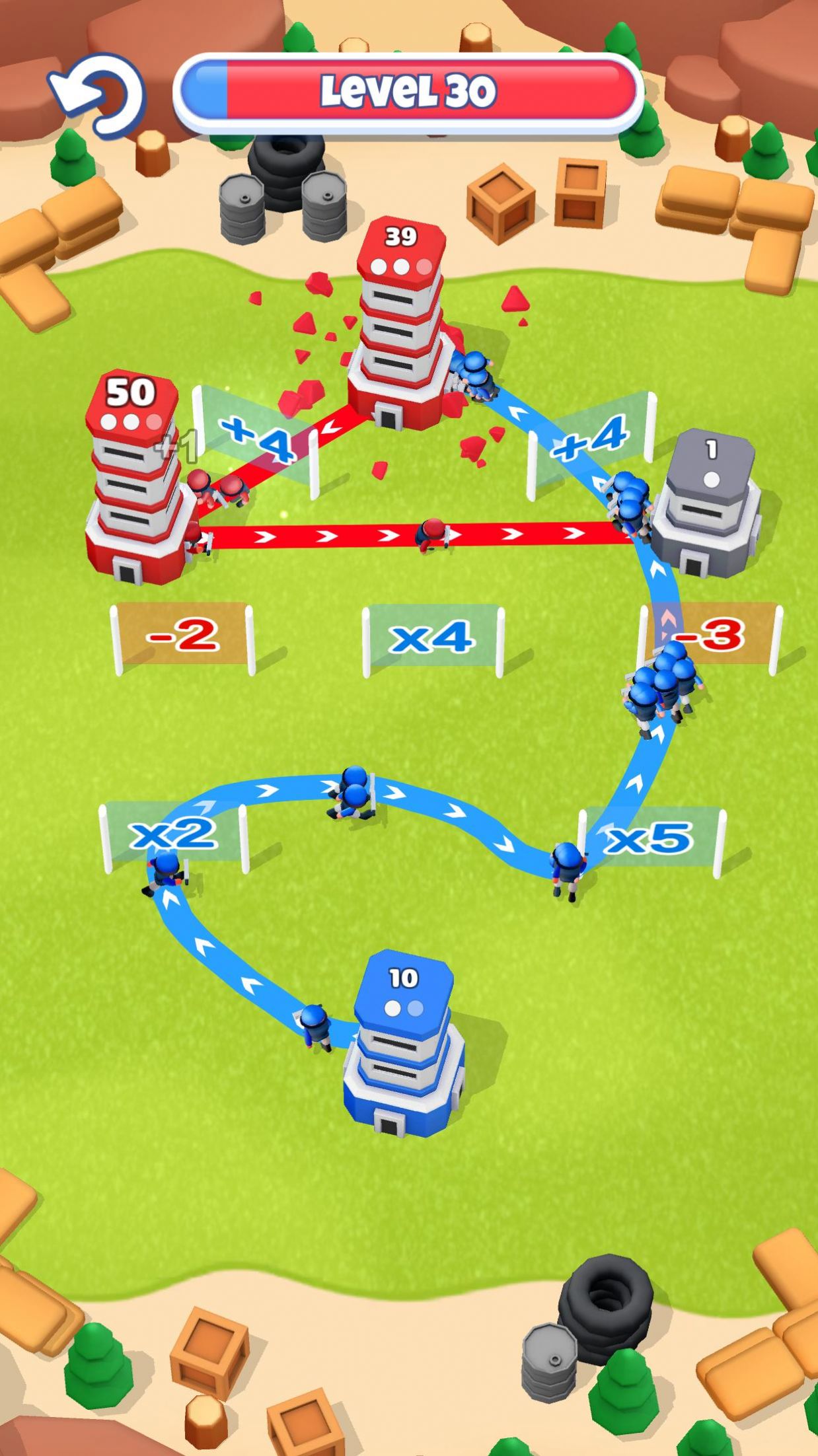 红蓝军对抗演练游戏官方版(Tower War) 截图0