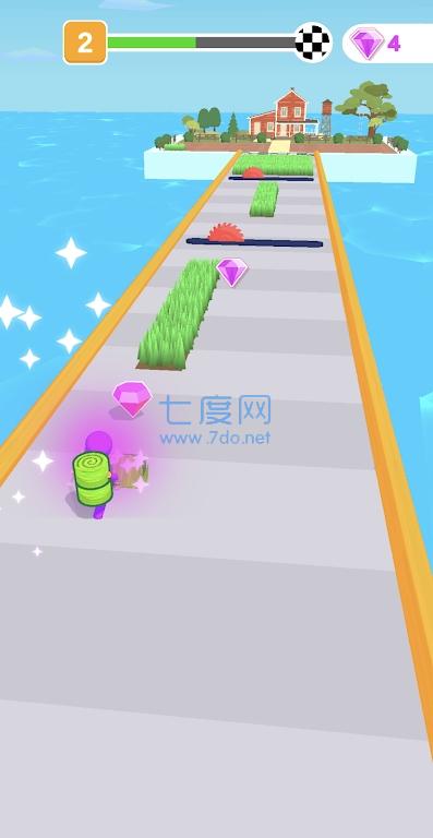 在草地上打滚