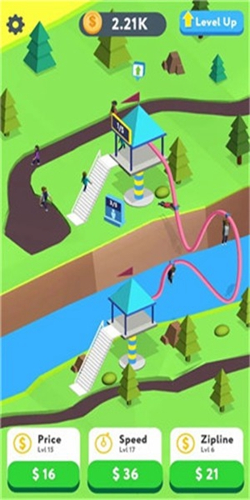 Zipline Idle 3D(滑索放置3D)截图1