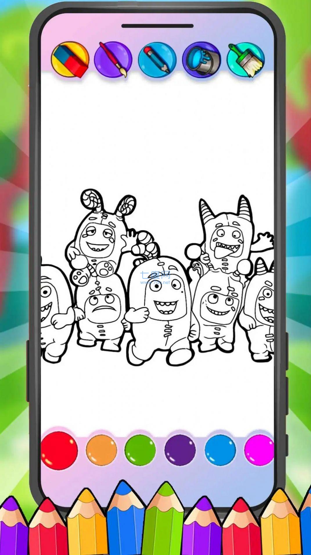 奇数涂色Oddbods ColoringGame