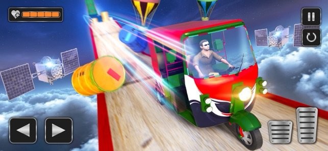 黄包车坡道特技竞速3D截图0