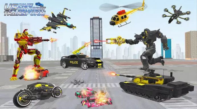 美国警用机器人汽车大战(US Police Robot Car Battle)