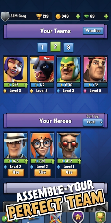 砖头战神冲锋游戏安卓版（Brick Hero Clash）图片1