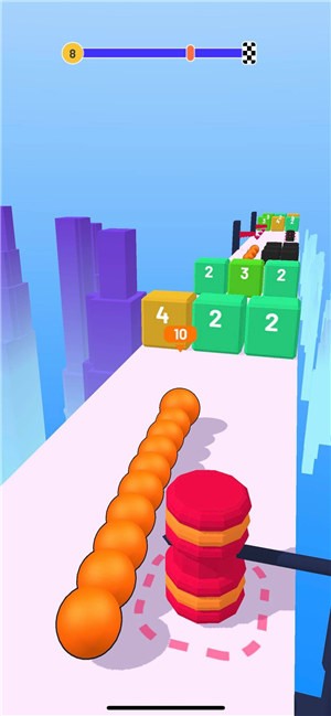 蛇形奔跑3D积木截图2