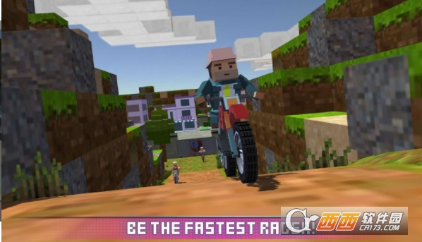 Blocky Moto Bike SIM 2017(模拟方块摩托车)截图1