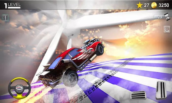 不可能轨道汽车冒险游戏官方最新版（Impossible Car Ad截图1