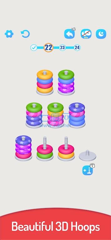 堆叠颜色排序3DColor SortHoopStack