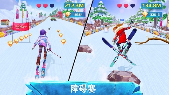 Clicker Racing(滑雪女孩超级明星)截图0