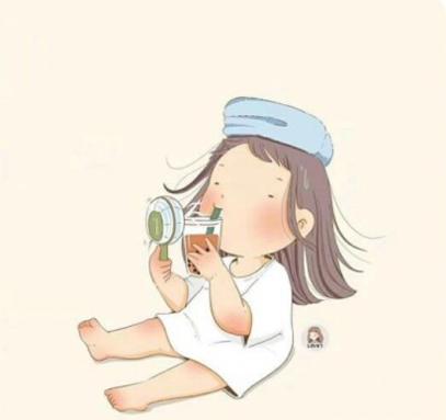Q版小女孩喝奶茶头像图片.jpg