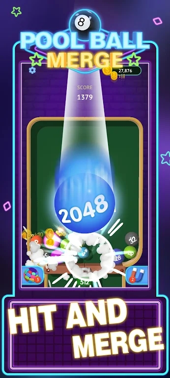 白球合并游戏手机版（Pool Ball Merge） 截图1