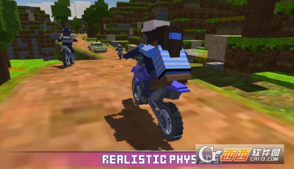 Blocky Moto Bike SIM 2017(模拟方块摩托车)截图3