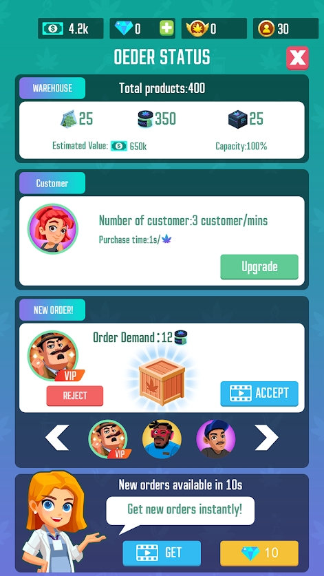 闲置杂草公司游戏安卓版下载（Idle Weed Inc）  v4.4.1