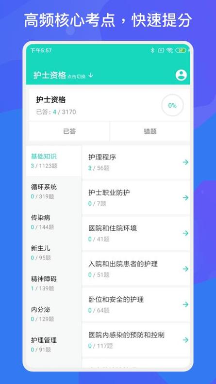 护师护士多练题库截图2