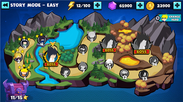 火柴人忍者忍者格斗游戏(Stickman Shinobi)截图0