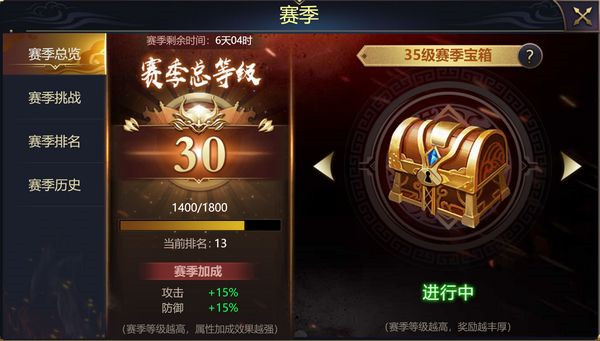 赛季活动进程
