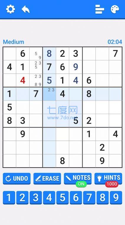 数独经典益智游戏