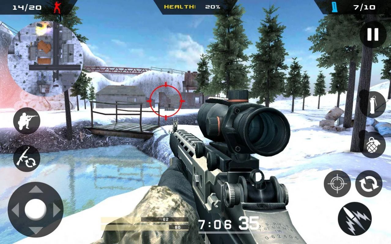使命战争战区游戏官方安卓版（Winter MountAIn Sniper） 截图0