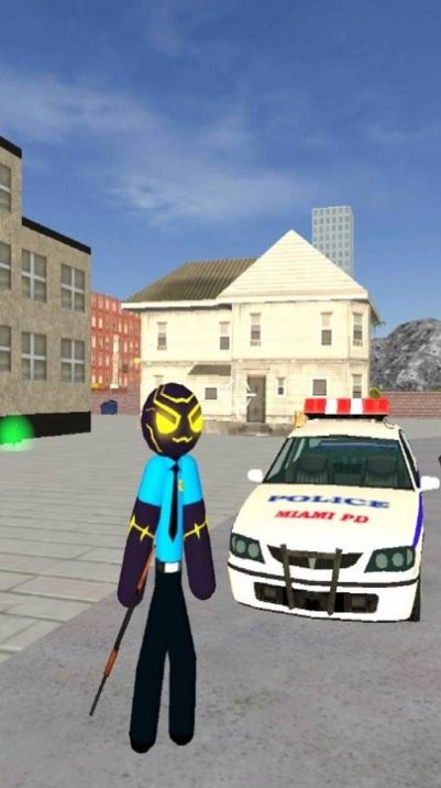 火柴人绳索英雄黑豹警官游戏中文版图片1