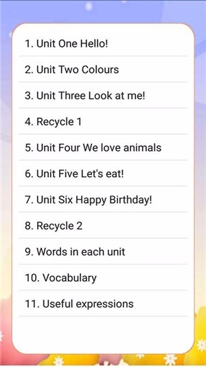 PEP人教版小学英语三年级上 版本：v1.1.0