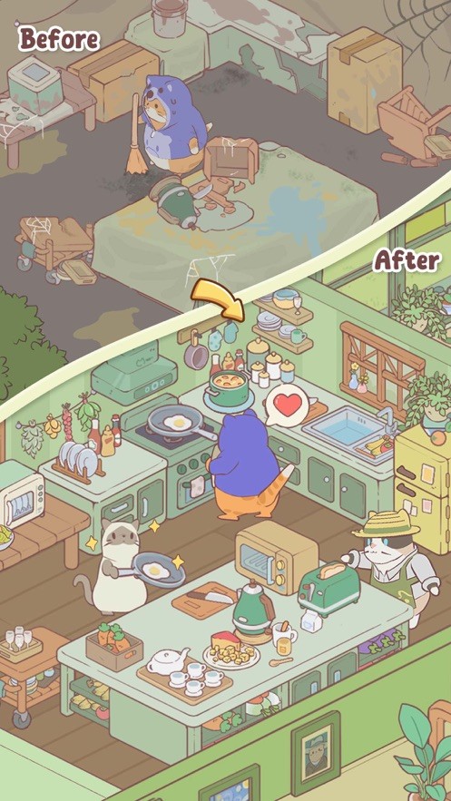 快乐方块屋猫咪合成截图0
