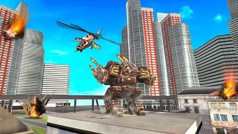 武装直升机机器人模拟器游戏手机版 截图3