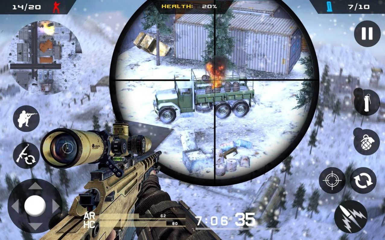 使命战争战区游戏官方安卓版（Winter MountAIn Sniper） 截图2