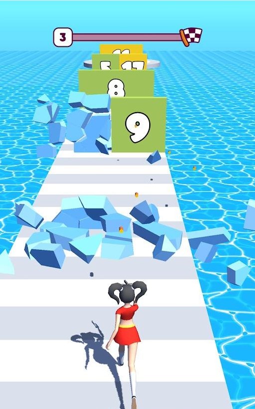美少女枪手跑游戏安卓版（Shoot and Run 3D） 截图0