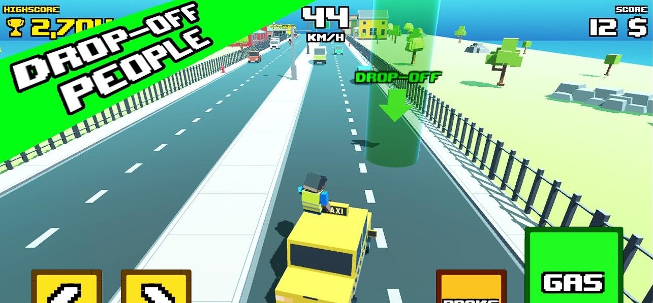 出租车疯狂之路游戏安卓版（Crazy Road Taxi Madness）  v5.1.2