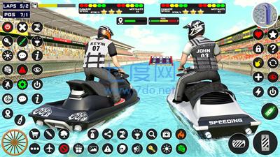 快艇划船比赛JetSkiBoatStuntRacing Game截图1