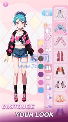 动漫少女Anime DressUpGamesMoeGirls截图2