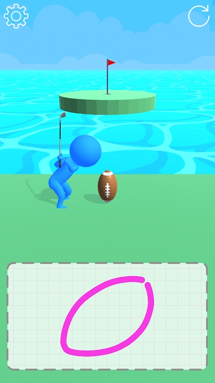 绘画高尔夫游戏官方版（Draw Golf） 截图1