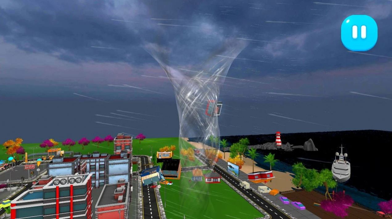 龙卷风破坏城市游戏最新版(Tornado Rain and Thunder) 截图1
